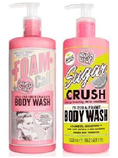 soap and glory shower gel.